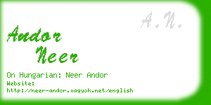 andor neer business card